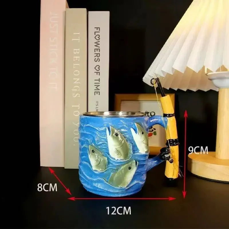 Fishing Dads Funny Resin Coffee Mug