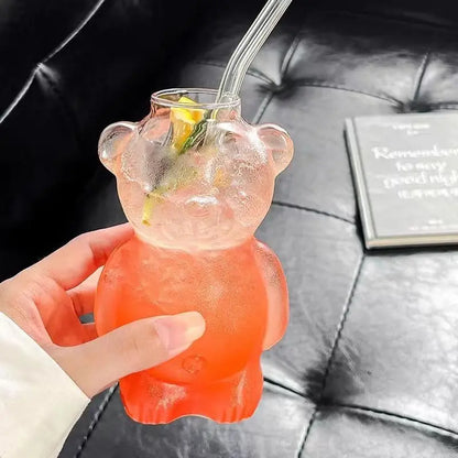 300ml Bear Shaped Transparent Glass Coffee Mug