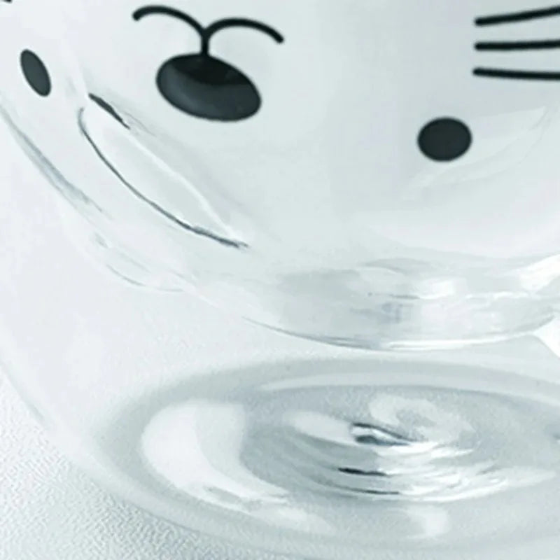 Cute Bear Double Glass Coffee Mug- 250ml