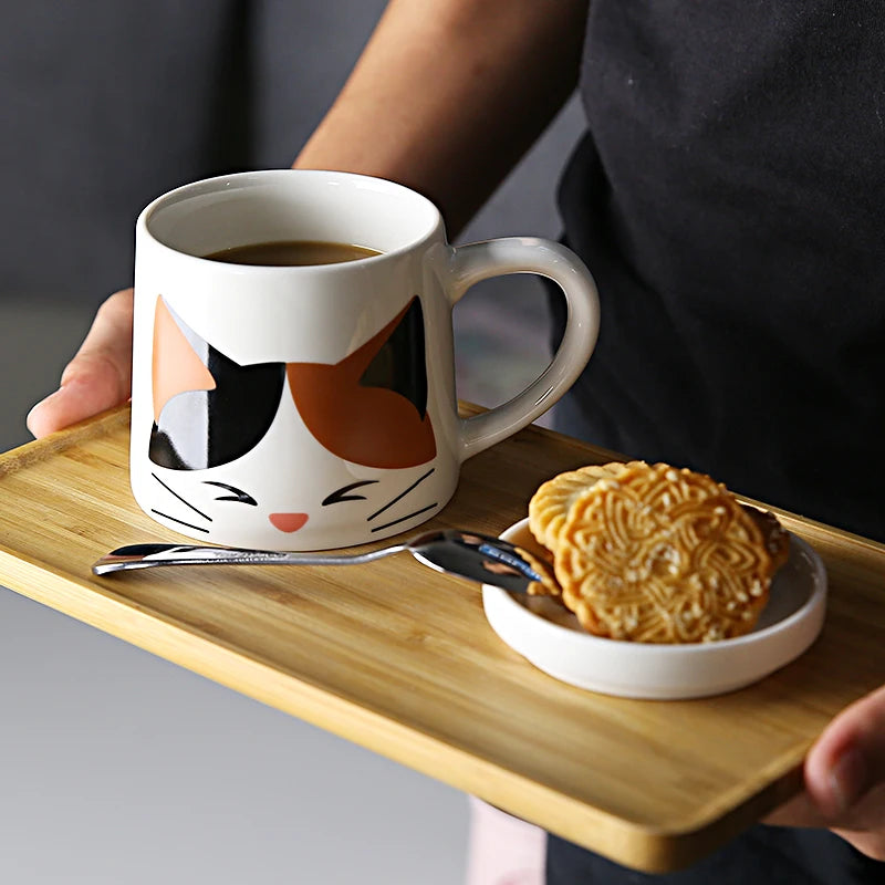 Cute Cat Ceramic Coffee Mug For Cat Lovers