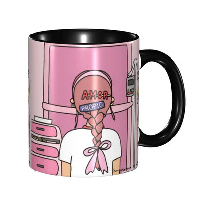 Pink Nurse Coffee Ceramic Mug