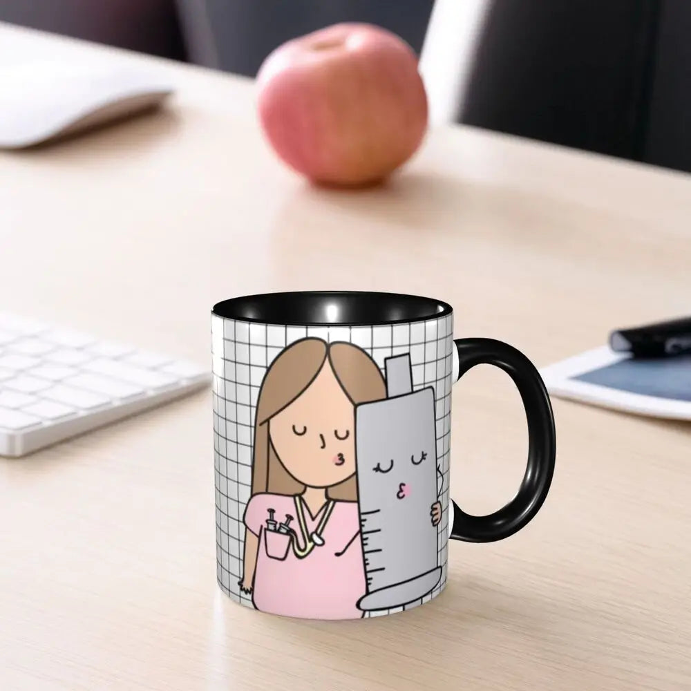 Pink Nurse Coffee Ceramic Mug