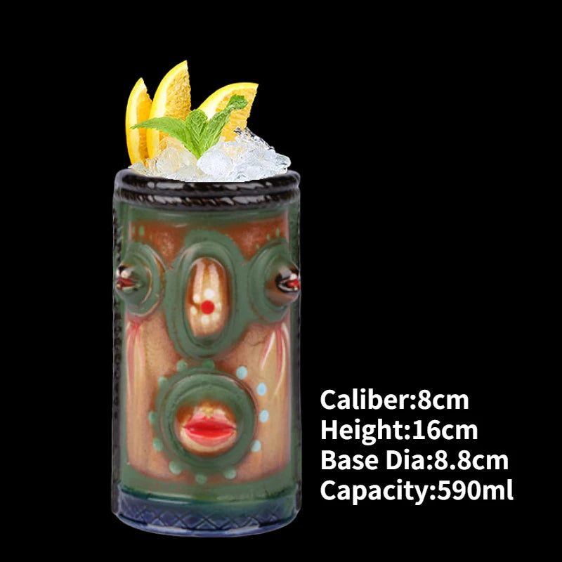 Hawaii Ceramic Tiki Easter Island Coffee Mugs