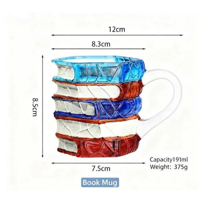3D Readers Glass Coffee Mug - Bookworm Gift