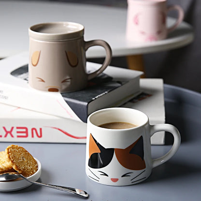 Cute Cat Ceramic Coffee Mug For Cat Lovers