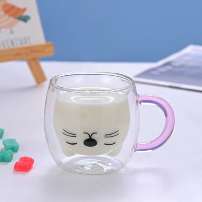 250ml Cute Cat Coffee Mug With Handle