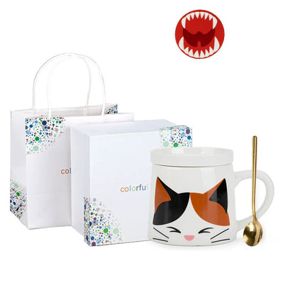 Cute Cat Ceramic Coffee Mug For Cat Lovers