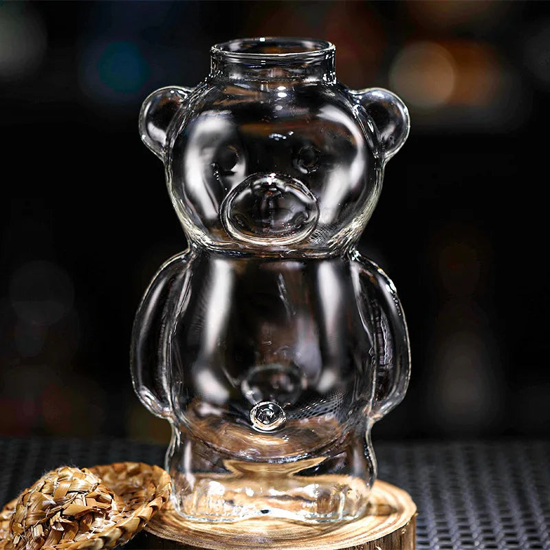 300ml Bear Shaped Transparent Glass Coffee Mug