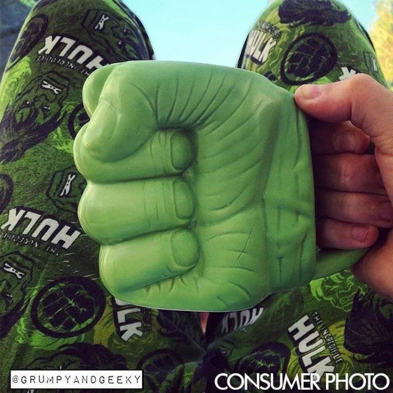 Hulk Inspired Green Fist Ceramic Coffee Mug