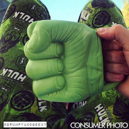 Hulk Inspired Green Fist Ceramic Coffee Mug