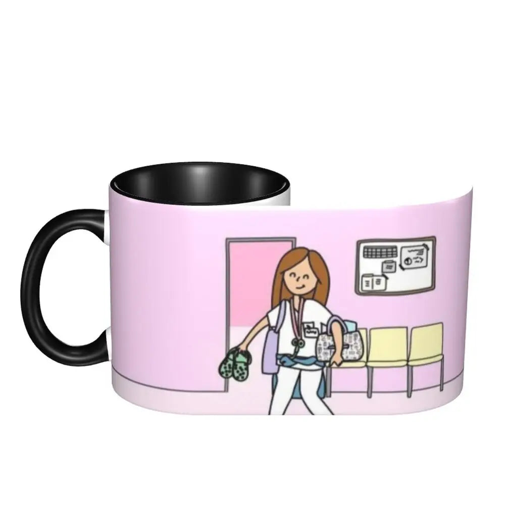 Pink Nurse Coffee Ceramic Mug