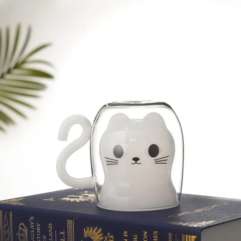 250ml Cute Cat Coffee Mug With Handle