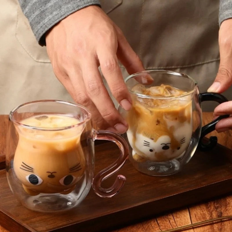 250ml Cute Cat Coffee Mug With Handle