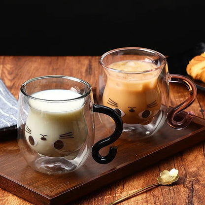 250ml Cute Cat Coffee Mug With Handle