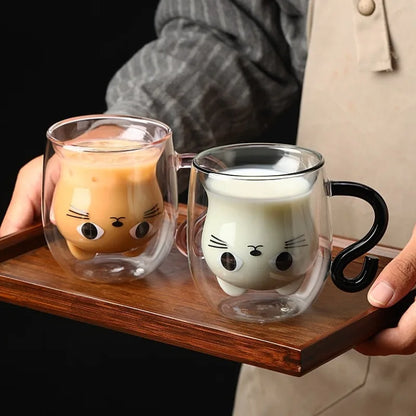 250ml Cute Cat Coffee Mug With Handle