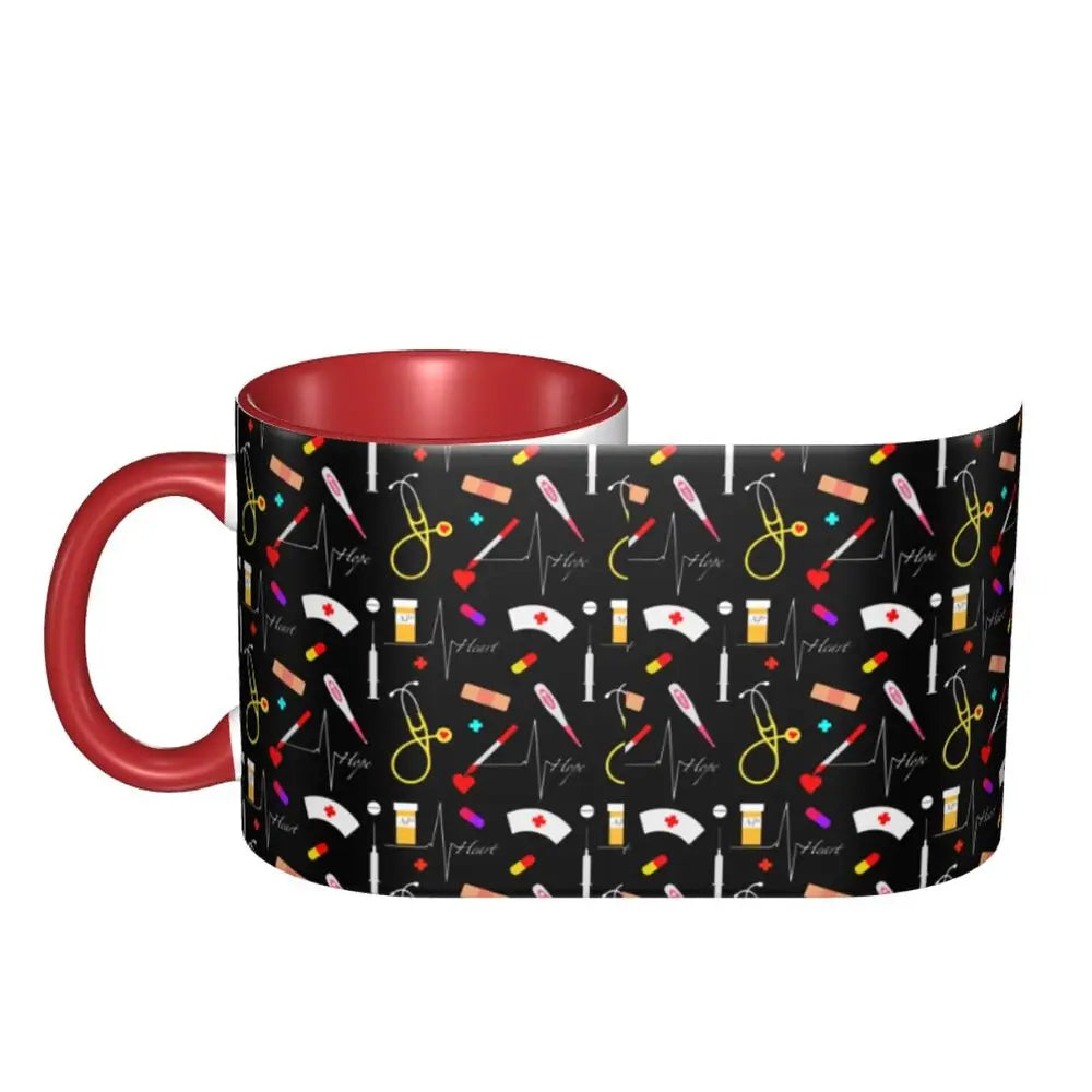 Pink Nurse Coffee Ceramic Mug