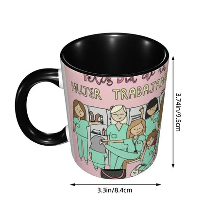 Pink Nurse Coffee Ceramic Mug