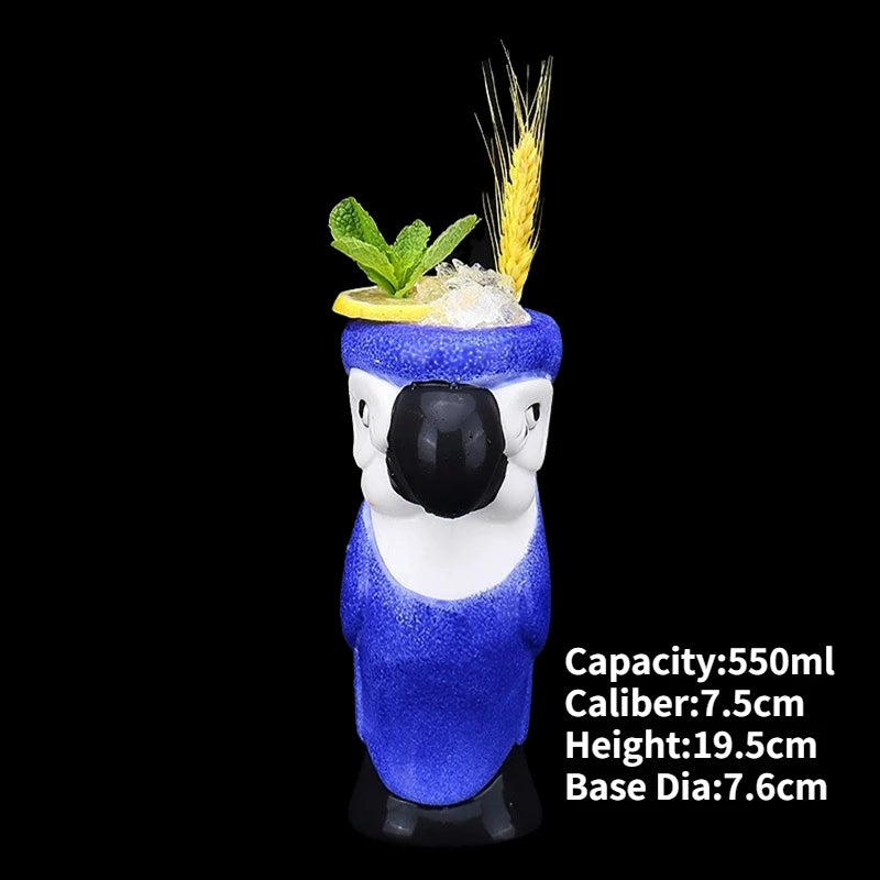 Hawaii Ceramic Tiki Easter Island Coffee Mugs