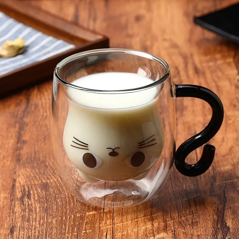 250ml Cute Cat Coffee Mug With Handle