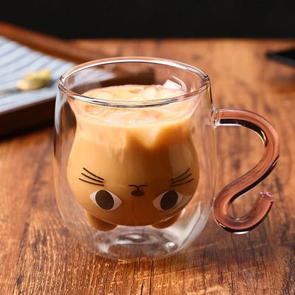 250ml Cute Cat Coffee Mug With Handle