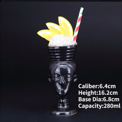 Hawaii Ceramic Tiki Easter Island Coffee Mugs