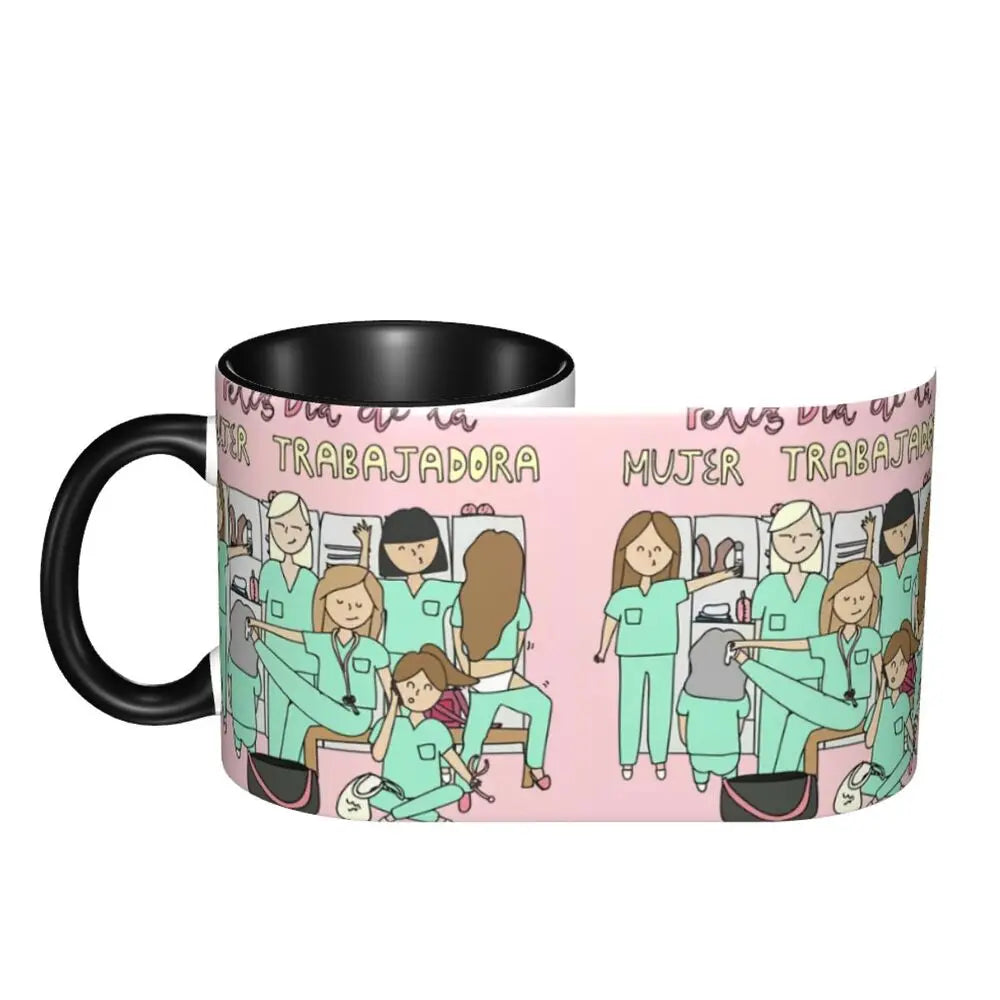 Pink Nurse Coffee Ceramic Mug