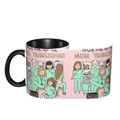 Pink Nurse Coffee Ceramic Mug