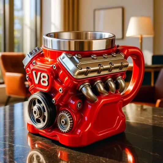 V8 Engine Coffee Mug For Car Enthusiasts