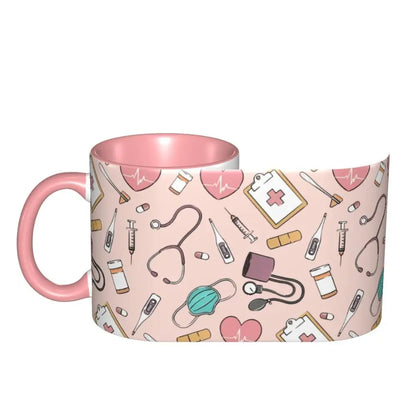 Pink Nurse Coffee Ceramic Mug