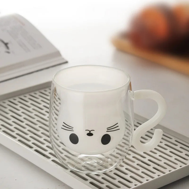 250ml Cute Cat Coffee Mug With Handle