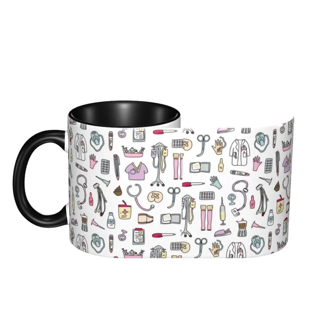 Pink Nurse Coffee Ceramic Mug