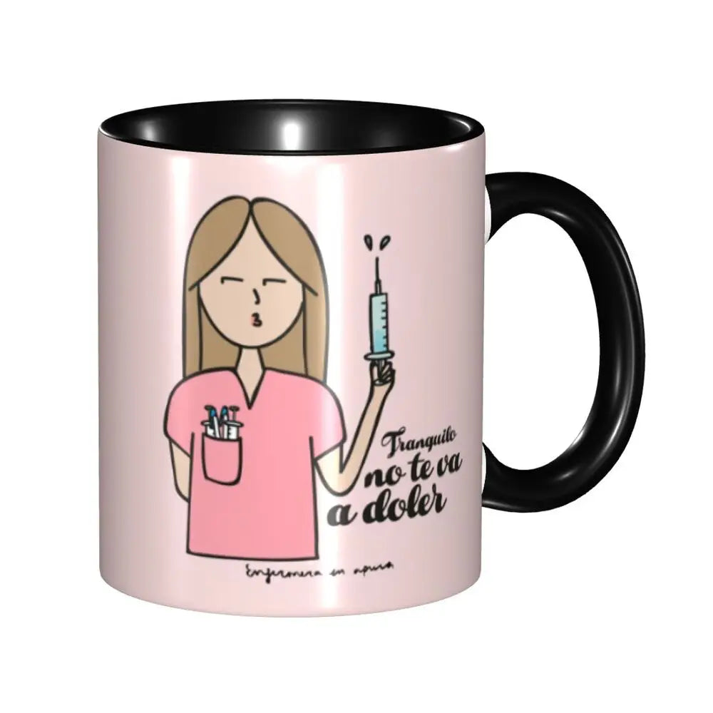 Pink Nurse Coffee Ceramic Mug