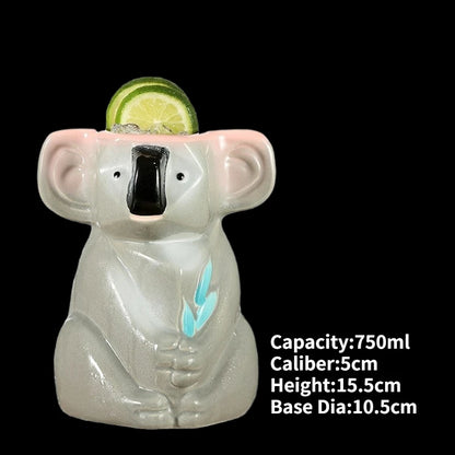 Hawaii Ceramic Tiki Easter Island Coffee Mugs