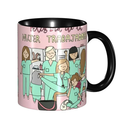 Pink Nurse Coffee Ceramic Mug