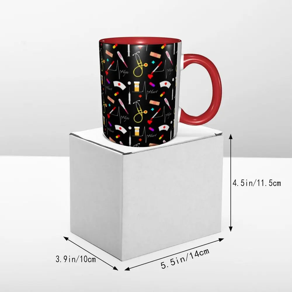 Pink Nurse Coffee Ceramic Mug