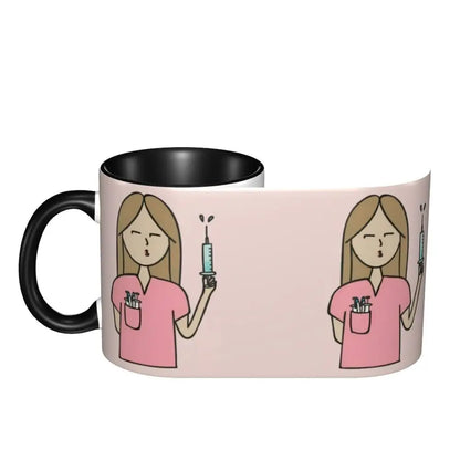 Pink Nurse Coffee Ceramic Mug