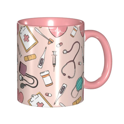 Pink Nurse Coffee Ceramic Mug