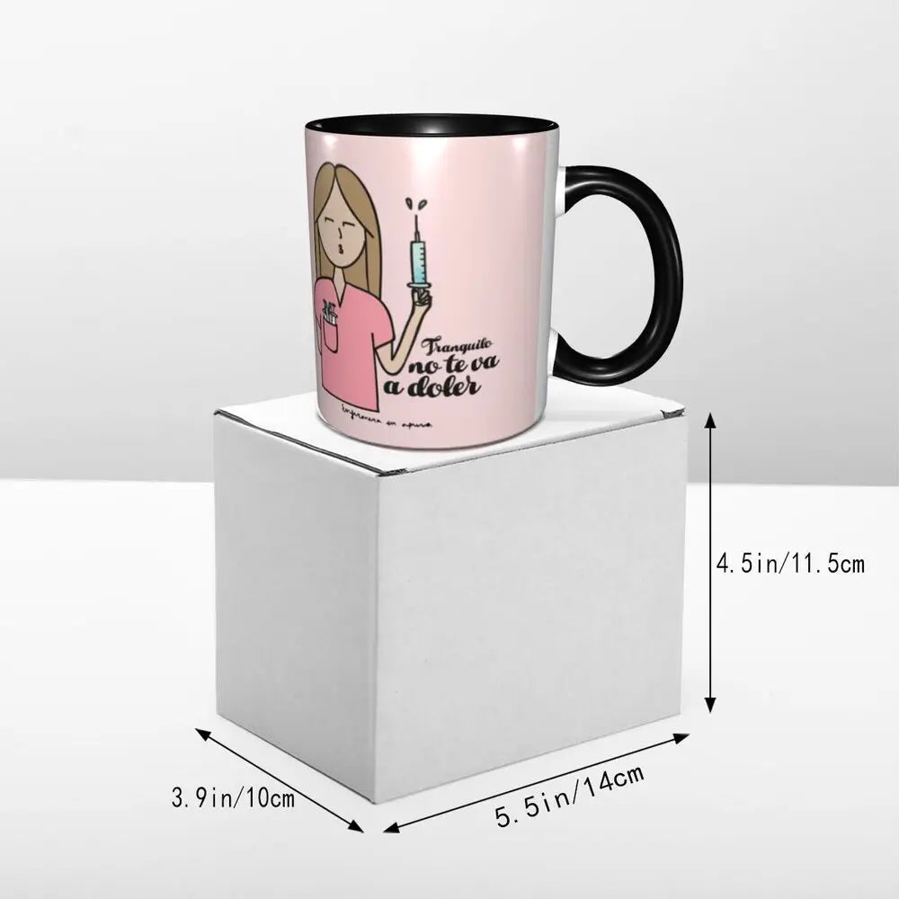 Pink Nurse Coffee Ceramic Mug