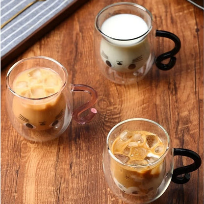 250ml Cute Cat Coffee Mug With Handle