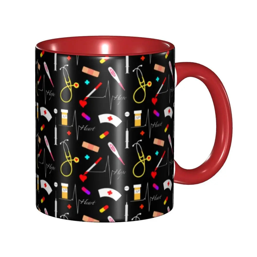 Pink Nurse Coffee Ceramic Mug