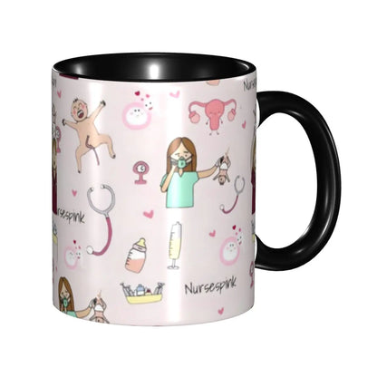 Pink Nurse Coffee Ceramic Mug
