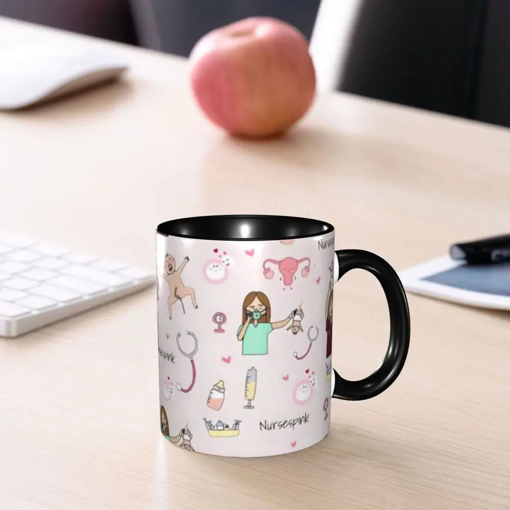 Pink Nurse Coffee Ceramic Mug