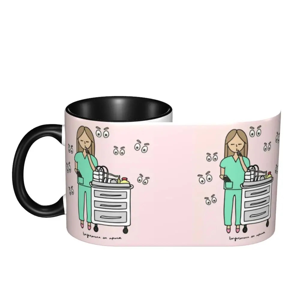 Pink Nurse Coffee Ceramic Mug