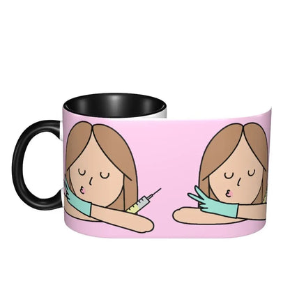Pink Nurse Coffee Ceramic Mug