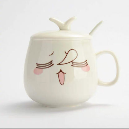 Cute Cartoon Face Expression Ceramic Coffee Mugs