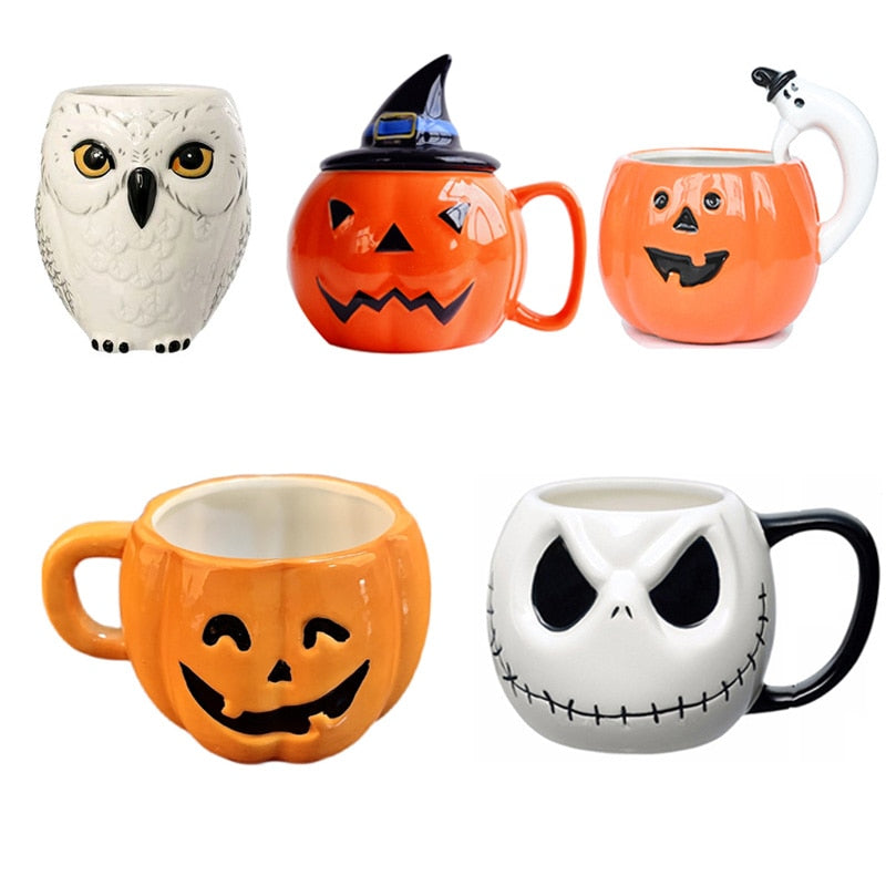 Creative Halloween Christmas Mug Pumpkin Coffee Cup Funny
