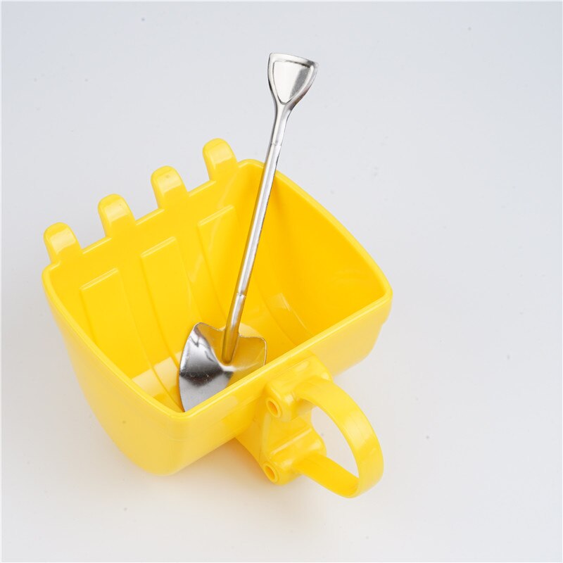 New Excavator Bucket Cup With Spade Shovel Spoon Funny Cup Digger Container Plastic Creative Cake Excavator Ashtray Bucket Cup