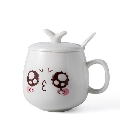 Cute Cartoon Face Expression Ceramic Coffee Mugs