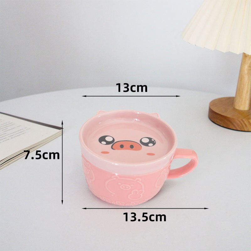 Cute Cat Coffee Mug with Lid