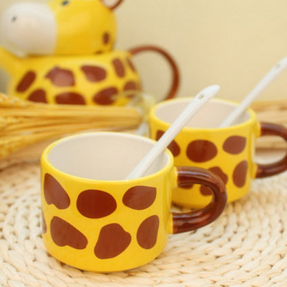 Cute Giraffe Shaped Ceramic Tea Pot with 2 Cups